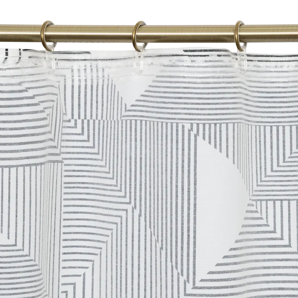 Фото 4 Штора на ленте «Norina», 140х260 см, однотон, цвет чёрный/белый Фото 4 Штора на ленте «Norina», 140х260 см, однотон, цвет чёрный/белый