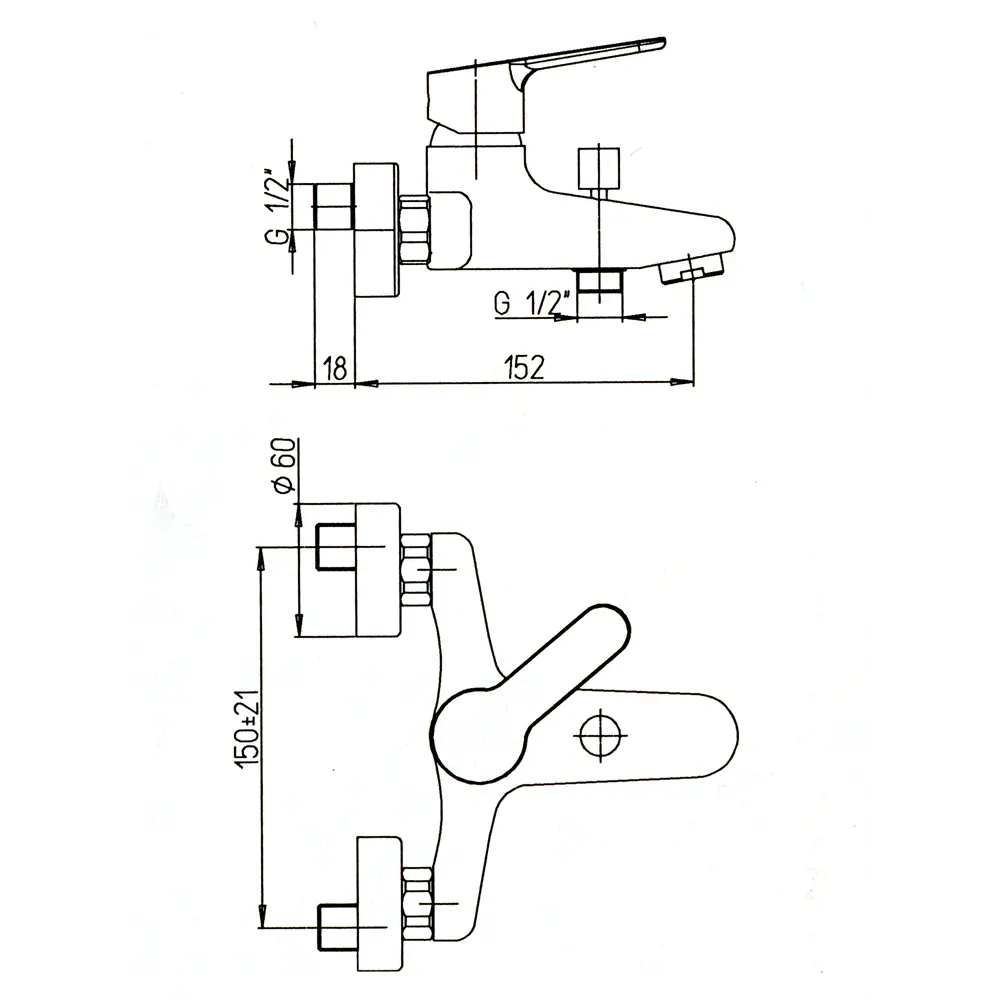 Фото 5 Смеситель для ванны Bios цвет хром Фото 5 Смеситель для ванны Bios цвет хром