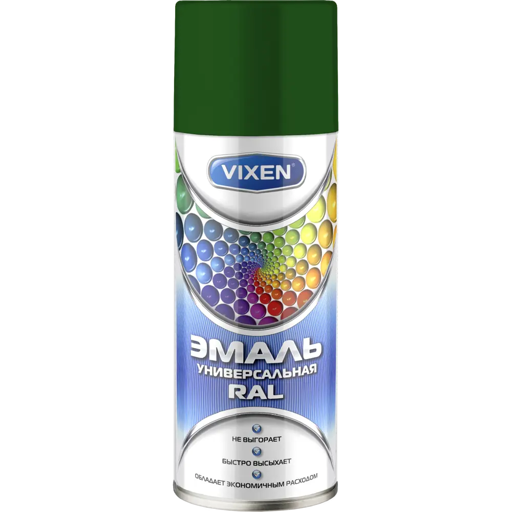 Фото Эмаль аэрозольная Vixen алкидная цвет зелёный мох 0.52 л