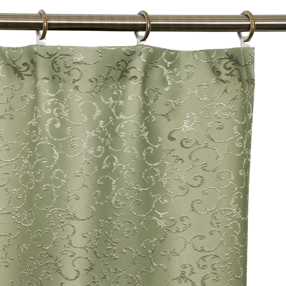 Фото 3 Штора на ленте «Бурса» 160x260 см цвет зелёный
