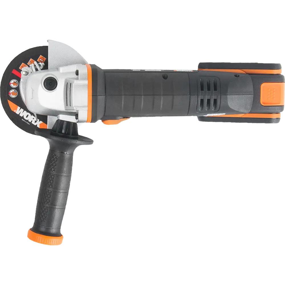 Фото 2 УШМ аккумуляторная Worx WX800, 20 В Li-ion 2x2 Ач, 115 мм Фото 2 УШМ аккумуляторная Worx WX800, 20 В Li-ion 2x2 Ач, 115 мм