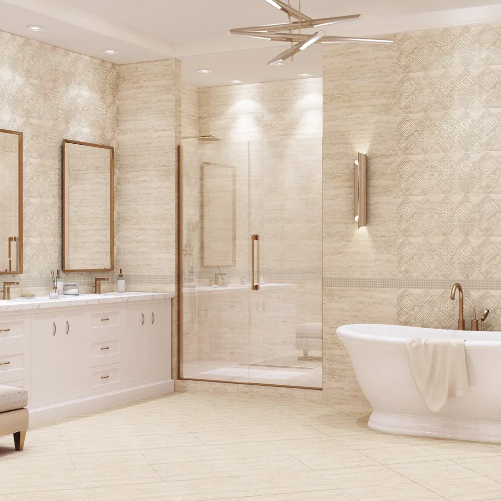 Фото 4 Бордюр настенный Azori Ascoli Diamond 7.5x63 см 0.047 м² камень цвет серый Фото 4 Бордюр настенный Azori Ascoli Diamond 7.5x63 см 0.047 м² камень цвет серый
