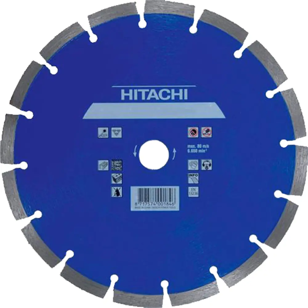 Фото Диск алмазный универсальный Hitachi HTC-752854 сегментный 180x22.2x2.6 мм Фото Диск алмазный универсальный Hitachi HTC-752854 сегментный 180x22.2x2.6 мм