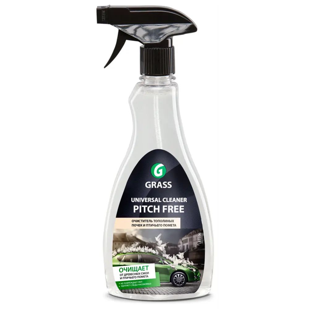 Фото Очиститель тополиных почек Grass Universal Cleaner Pitch Free, 0.5 л Фото Очиститель тополиных почек Grass Universal Cleaner Pitch Free, 0.5 л
