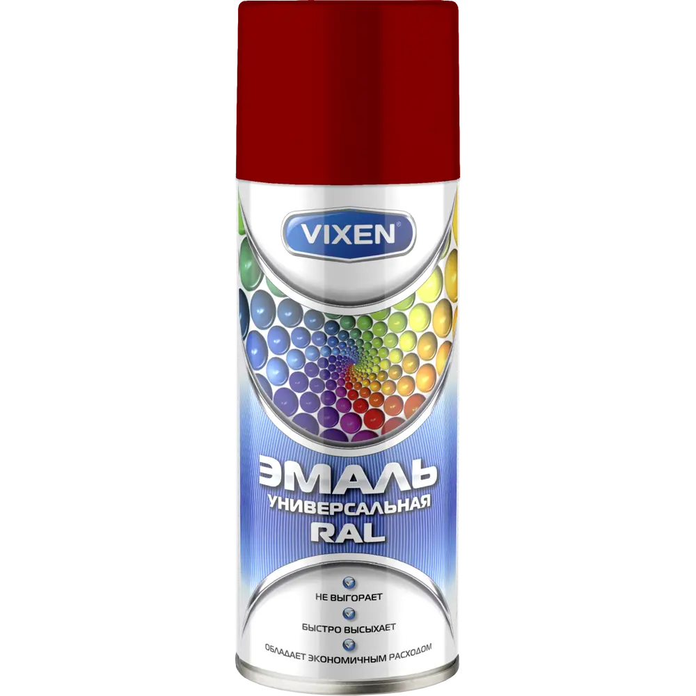 Фото Краска аэрозольная Vixen цвет тёмно-красный 0.52 л Фото Краска аэрозольная Vixen цвет тёмно-красный 0.52 л
