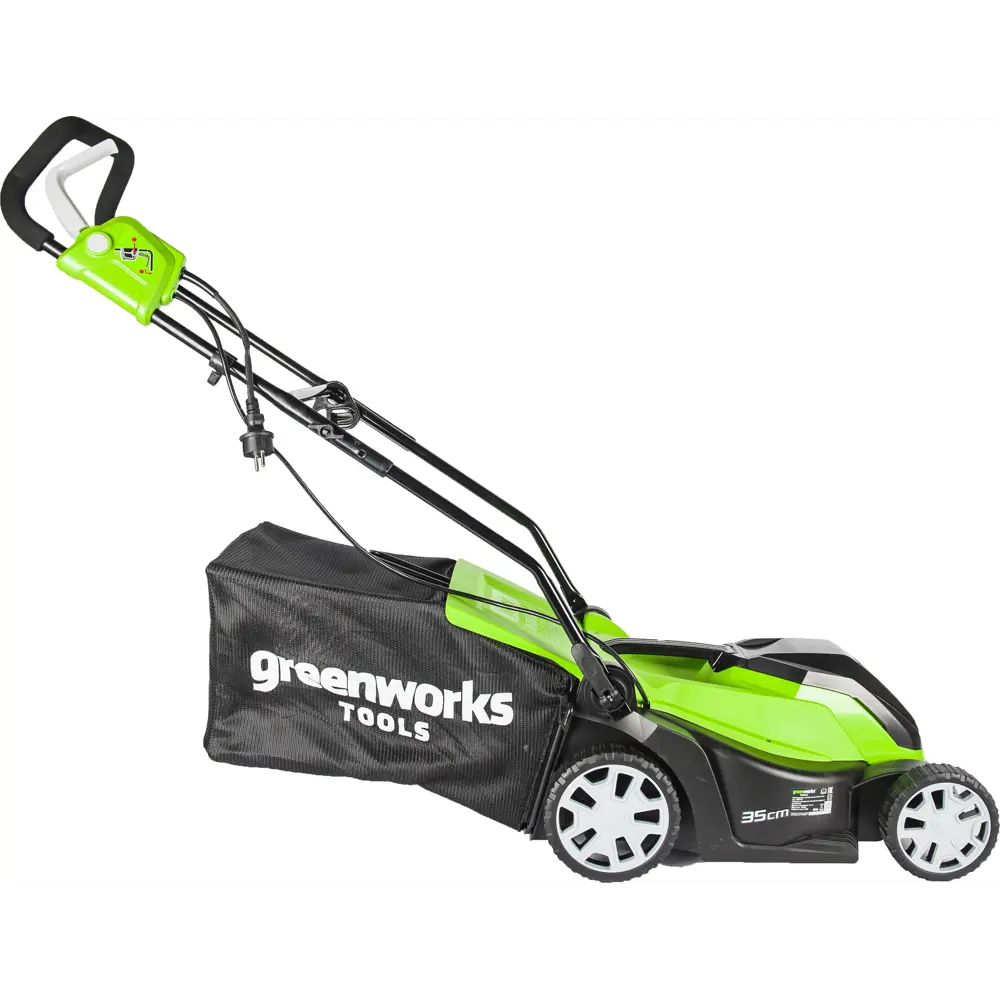Фото 3 Газонокосилка электрическая Greenworks GLM1035, 1000 Вт Фото 3 Газонокосилка электрическая Greenworks GLM1035, 1000 Вт