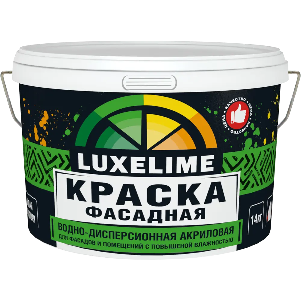 Фото Краска фасадная Luxelime 14 кг цвет белый Фото Краска фасадная Luxelime 14 кг цвет белый