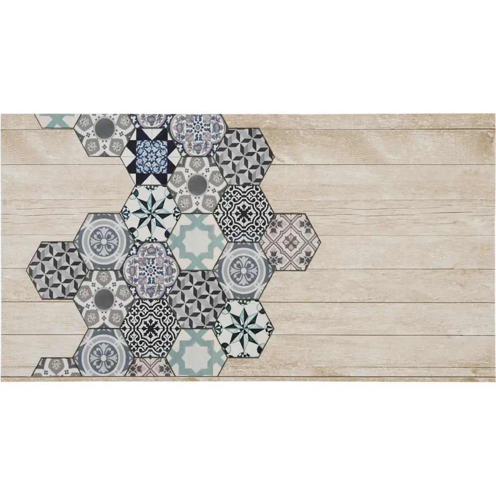 Фото Коврик Bolt «Плитка» 65x120 см, ПВХ, цвет дерево Фото Коврик Bolt «Плитка» 65x120 см, ПВХ, цвет дерево