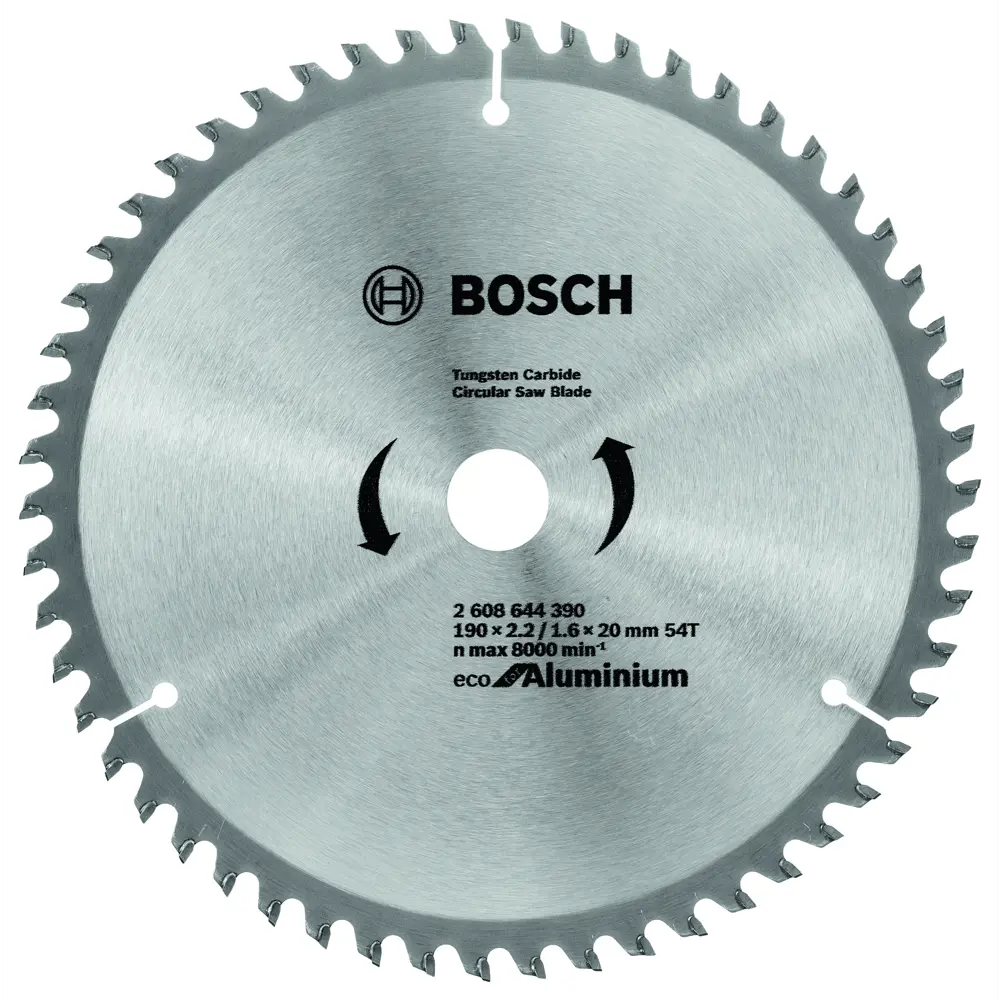 Фото Диск пильный по цветному металлу Bosch ECO Alu/Multi 2608644390 54Т 190x20x1.6 мм, кольцо 16 мм Фото Диск пильный по цветному металлу Bosch ECO Alu/Multi 2608644390 54Т 190x20x1.6 мм, кольцо 16 мм