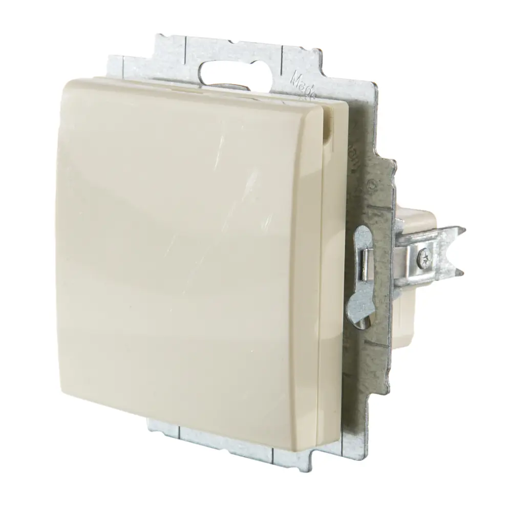 Фото 3 Розетка встраиваемая ABB Basic 55 с заземлением с крышкой цвет бежевый Фото 3 Розетка встраиваемая ABB Basic 55 с заземлением с крышкой цвет бежевый