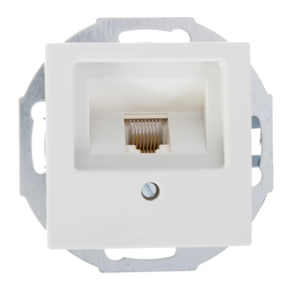 Фото Телефонная розетка встраиваемая ABB BJB Basic 55 RJ11, цвет белый Фото Телефонная розетка встраиваемая ABB BJB Basic 55 RJ11, цвет белый