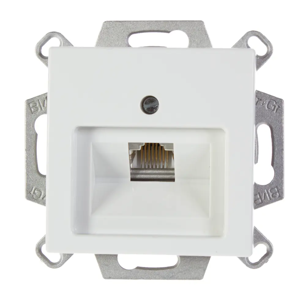 Фото Розетка компьютерная ABB BJB Basic 55 Шале цвет белый Фото Розетка компьютерная ABB BJB Basic 55 Шале цвет белый