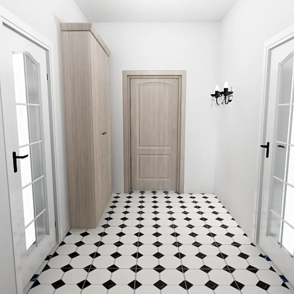 Фото 2 Керамогранит «Сантьяго» 1 40x40 см 1.76 м² цвет белый/чёрный Фото 2 Керамогранит «Сантьяго» 1 40x40 см 1.76 м² цвет белый/чёрный