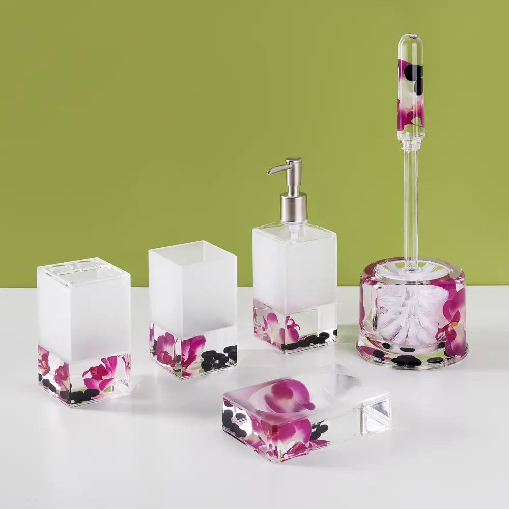 Фото 4 Стакан для зубных щёток настольный Verran «Phalaenopsis» с разделителем акрил цвет розовый Фото 4 Стакан для зубных щёток настольный Verran «Phalaenopsis» с разделителем акрил цвет розовый