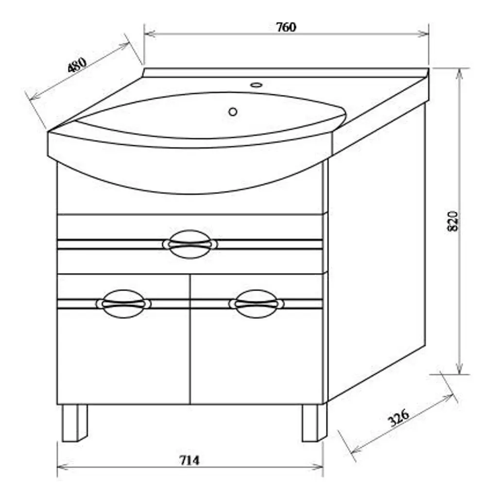 Фото 5 Тумба под раковину напольная Sanflor «Палермо» 75 см цвет белый Фото 5 Тумба под раковину напольная Sanflor «Палермо» 75 см цвет белый