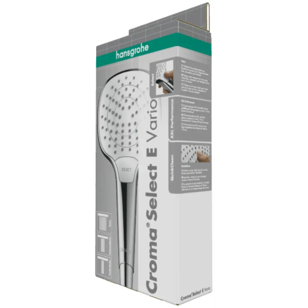 Фото 4 Лейка для душа Hansgrohe Croma Select E Vario, 3 режима Фото 4 Лейка для душа Hansgrohe Croma Select E Vario, 3 режима