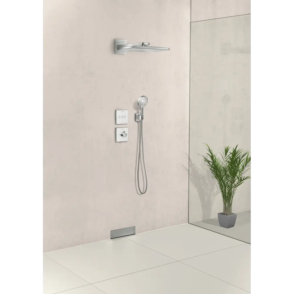 Фото 2 Подключение для шланга душевого Hansgrohe Fixfit Square с держателем цвет хром Фото 2 Подключение для шланга душевого Hansgrohe Fixfit Square с держателем цвет хром