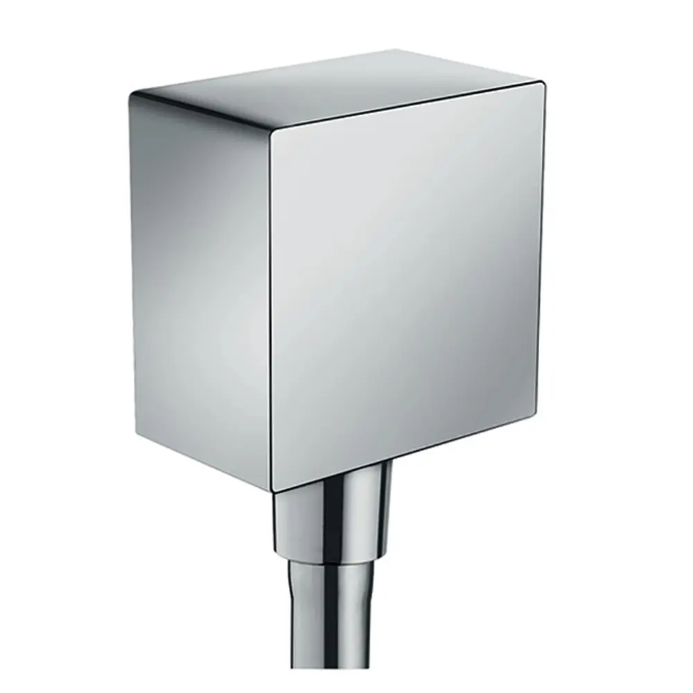 Фото Подключение для душевого шланга Hansgrohe Fixfit Square цвет хром Фото Подключение для душевого шланга Hansgrohe Fixfit Square цвет хром