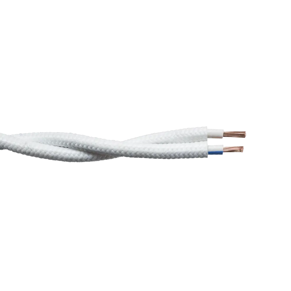 Фото 2 Ретро провод Electraline 2x1.5 на отрез ГОСТ цвет белый Фото 2 Ретро провод Electraline 2x1.5 на отрез ГОСТ цвет белый