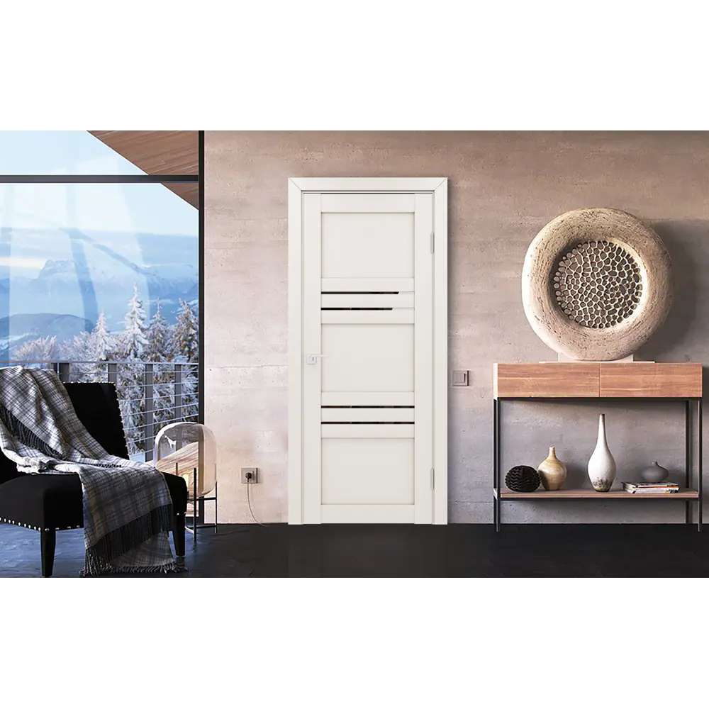 Фото 5 Дверь межкомнатная Астерия глухая Hardflex ламинация цвет магнолия 60х200 см (с замком и петлями) Фото 5 Дверь межкомнатная Астерия глухая Hardflex ламинация цвет магнолия 60х200 см (с замком и петлями)