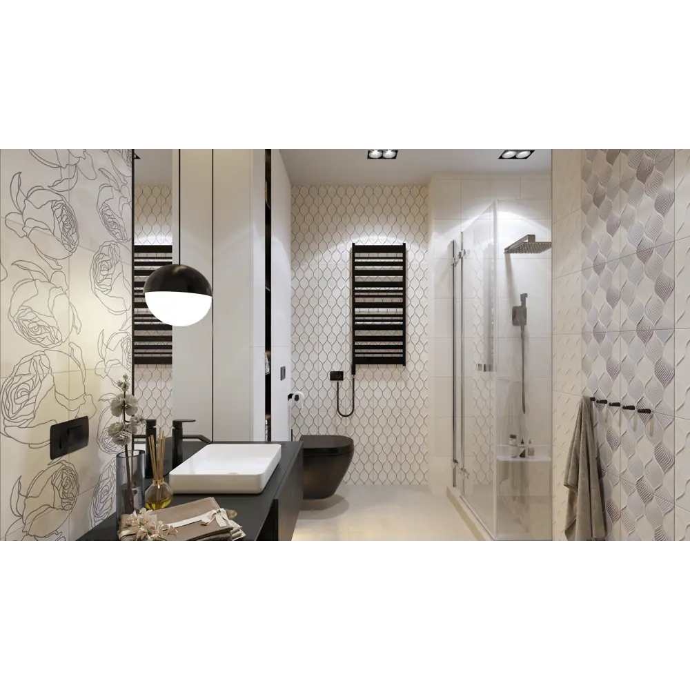 Фото 3 Плитка настенная Изольда 25x33 см 1.65 м² цвет светло-бежевый Фото 3 Плитка настенная Изольда 25x33 см 1.65 м² цвет светло-бежевый