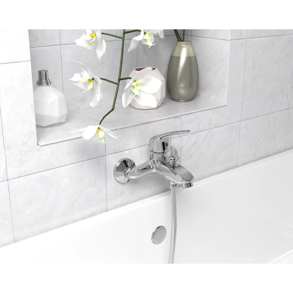 Фото 5 Смеситель для ванны Paini Trento однорычажный цвет хром Фото 5 Смеситель для ванны Paini Trento однорычажный цвет хром