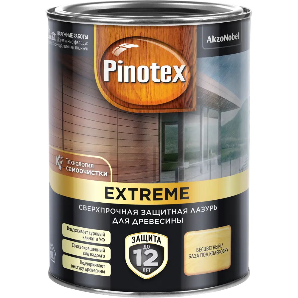 Фото 2 Антисептик Pinotex Extreme прозрачный 0.9 л Фото 2 Антисептик Pinotex Extreme прозрачный 0.9 л