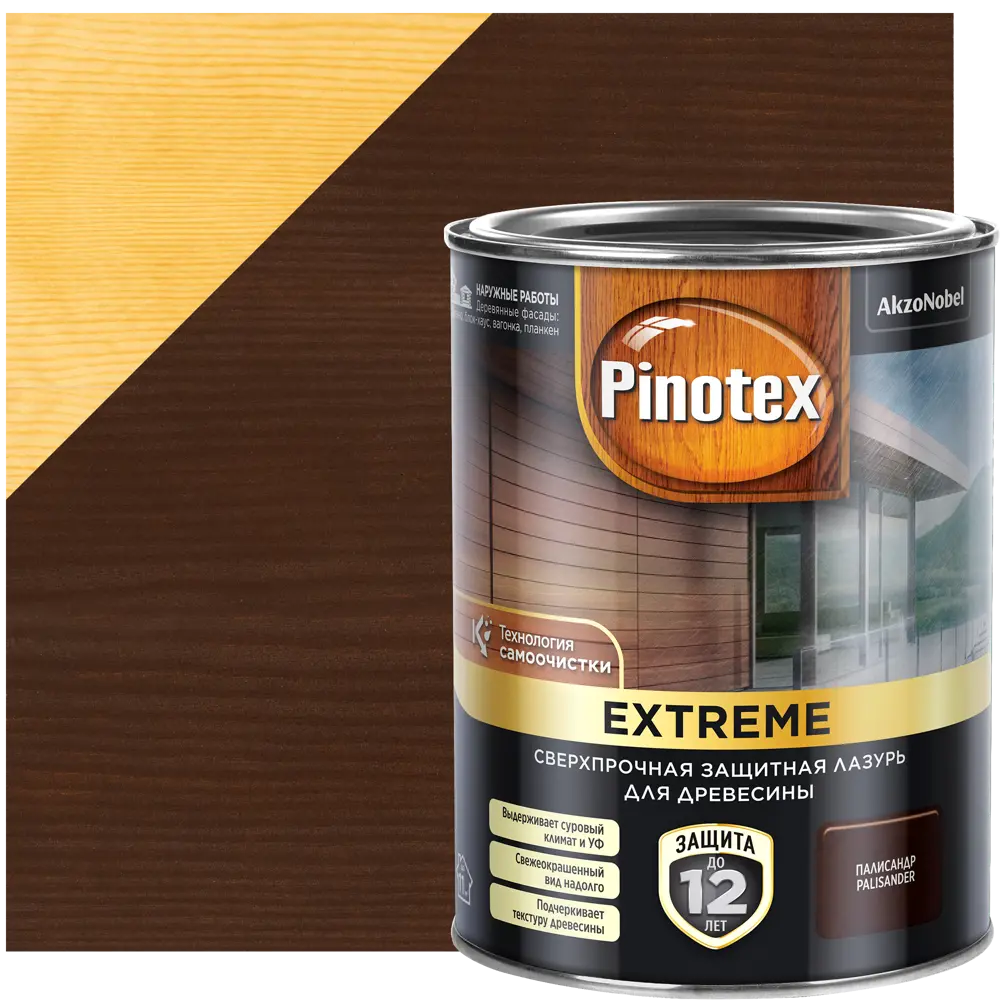 Фото Лазурь для дерева Pinotex цвет палисандр 0.9 л Фото Лазурь для дерева Pinotex цвет палисандр 0.9 л