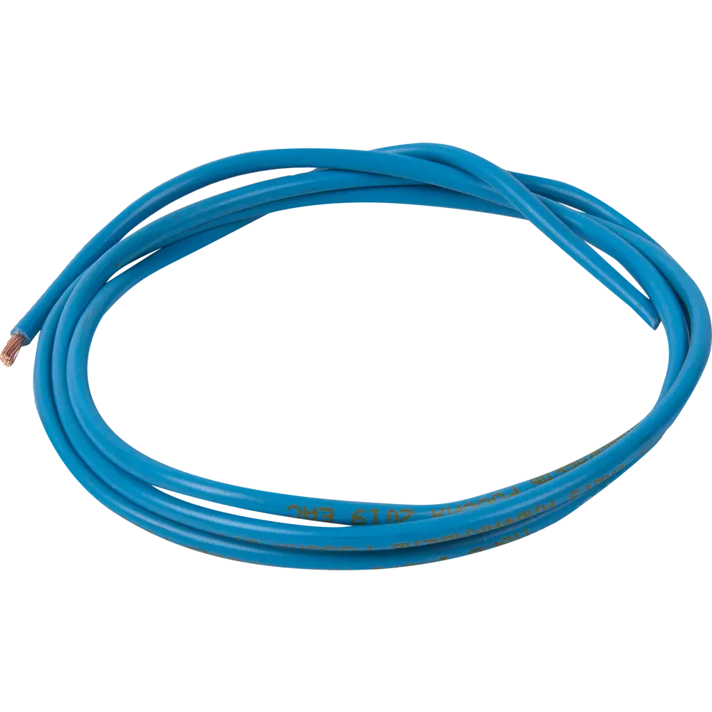 Фото 2 Провод Electraline ПУГВ 1x2.5 мм на отрез ГОСТ цвет синий Фото 2 Провод Electraline ПУГВ 1x2.5 мм на отрез ГОСТ цвет синий