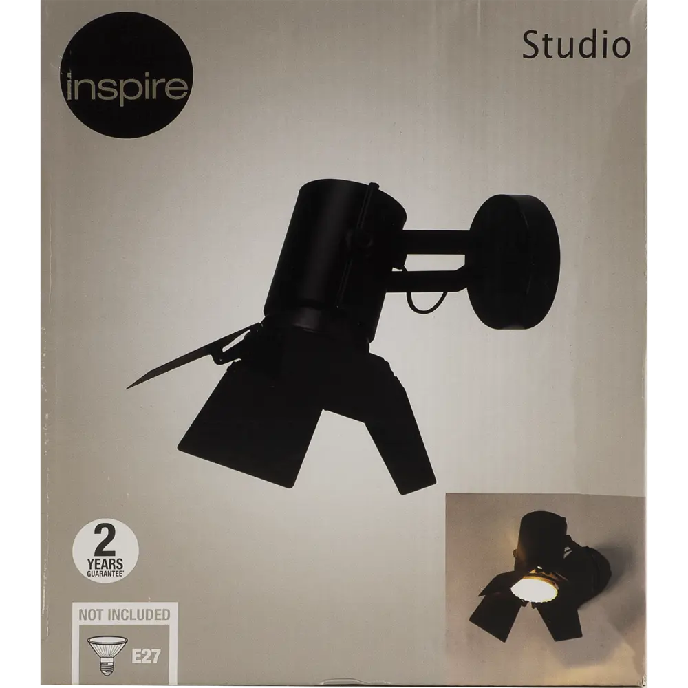 Фото 8 Бра Inspire Studio 1xE27x75 Вт, металл
