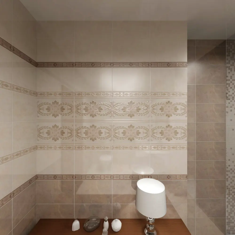 Фото 4 Плитка настенная Kerama Marazzi Мармион 25x40 см 1.1 м² цвет бежевый Фото 4 Плитка настенная Kerama Marazzi Мармион 25x40 см 1.1 м² цвет бежевый