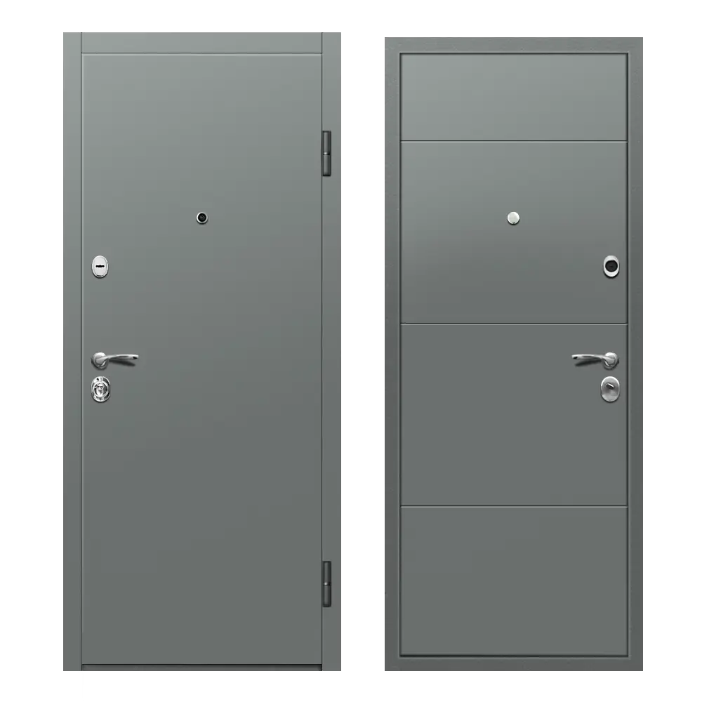 Фото Дверь входная металлическая Urban 970 мм правая, цвет серый Фото Дверь входная металлическая Urban 970 мм правая, цвет серый