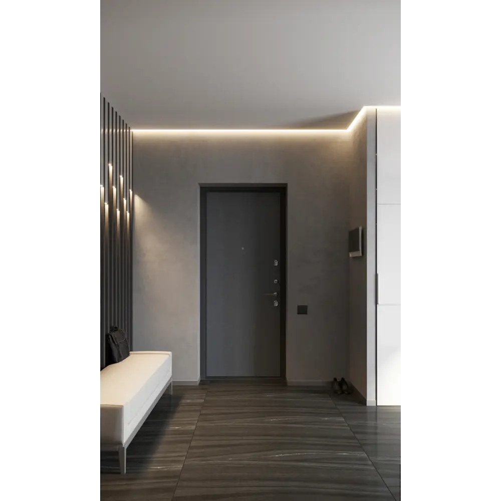 Фото 11 Дверь входная металлическая Urban 970 мм правая, цвет серый Фото 11 Дверь входная металлическая Urban 970 мм правая, цвет серый