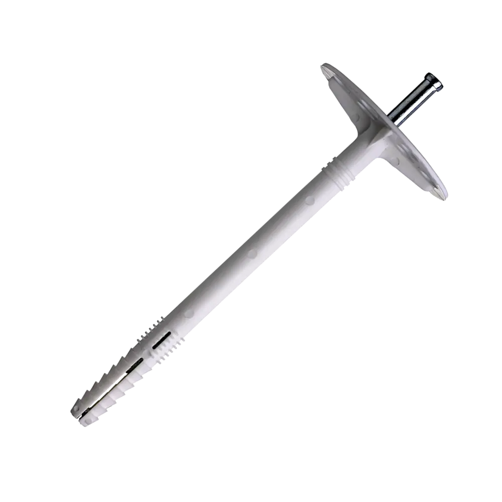 Фото Дюбель для изоляции 10x140 мм с гвоздем полиэтилен/металл цвет белый 250 шт. Фото Дюбель для изоляции 10x140 мм с гвоздем полиэтилен/металл цвет белый 250 шт.