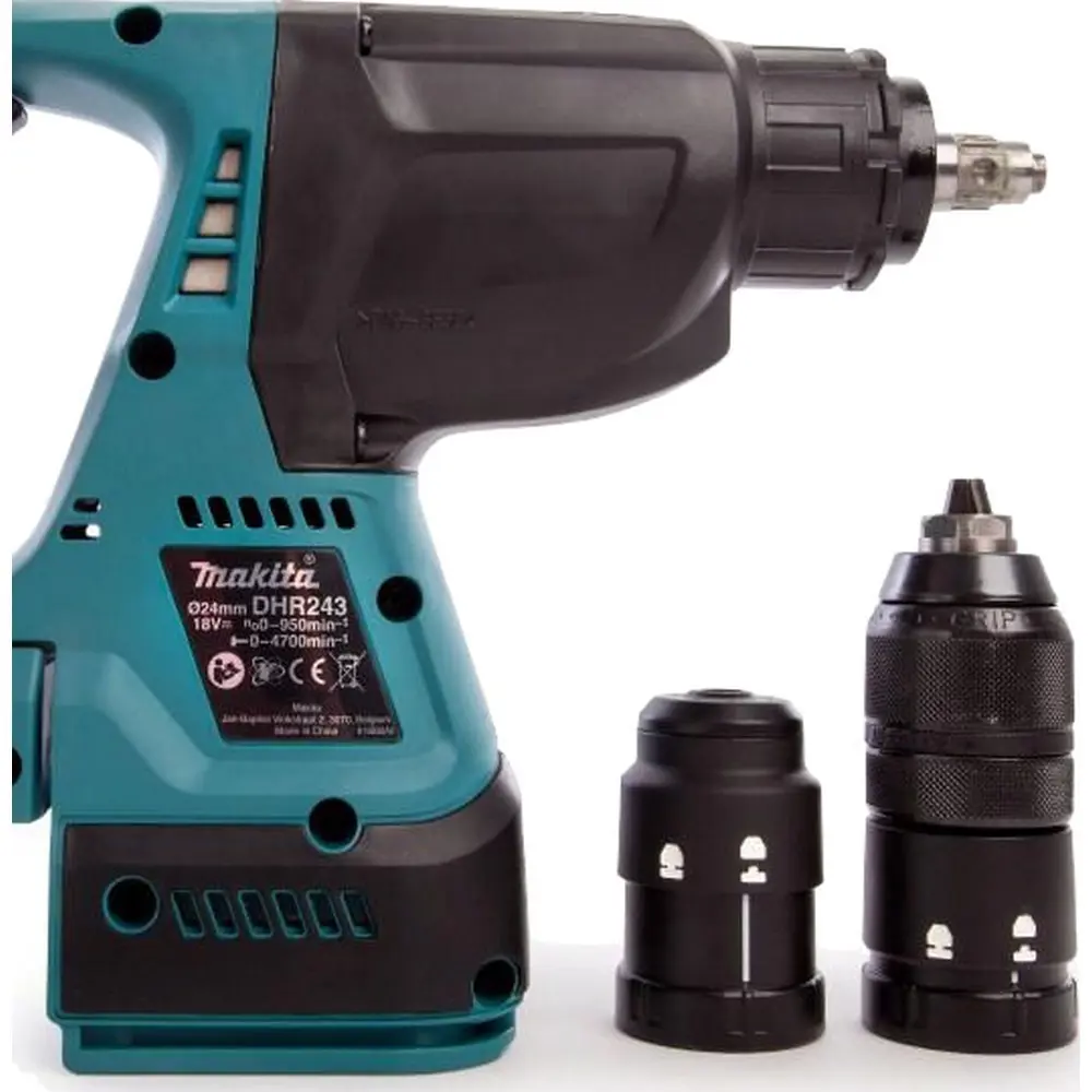 Фото 2 Перфоратор аккумуляторный бесщеточный SDS-plus Makita DHR243Z, 18 В Li-Ion, 2.4 Дж, без АКБ и ЗУ Фото 2 Перфоратор аккумуляторный бесщеточный SDS-plus Makita DHR243Z, 18 В Li-Ion, 2.4 Дж, без АКБ и ЗУ