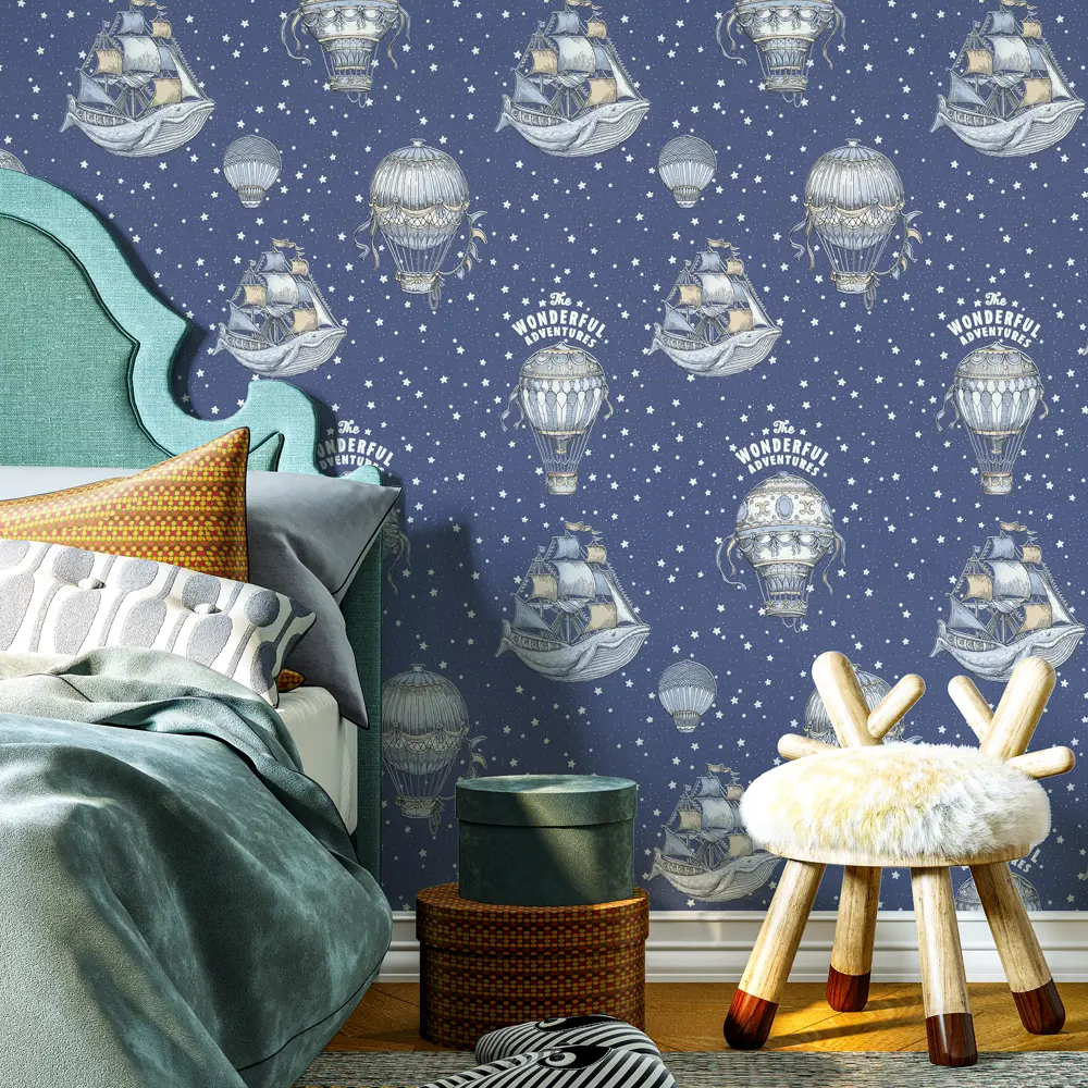 Фото 6 Обои флизелиновые Home Color Wonderful синие 1.06 м HC71535-56 светящиеся в темноте Фото 6 Обои флизелиновые Home Color Wonderful синие 1.06 м HC71535-56 светящиеся в темноте