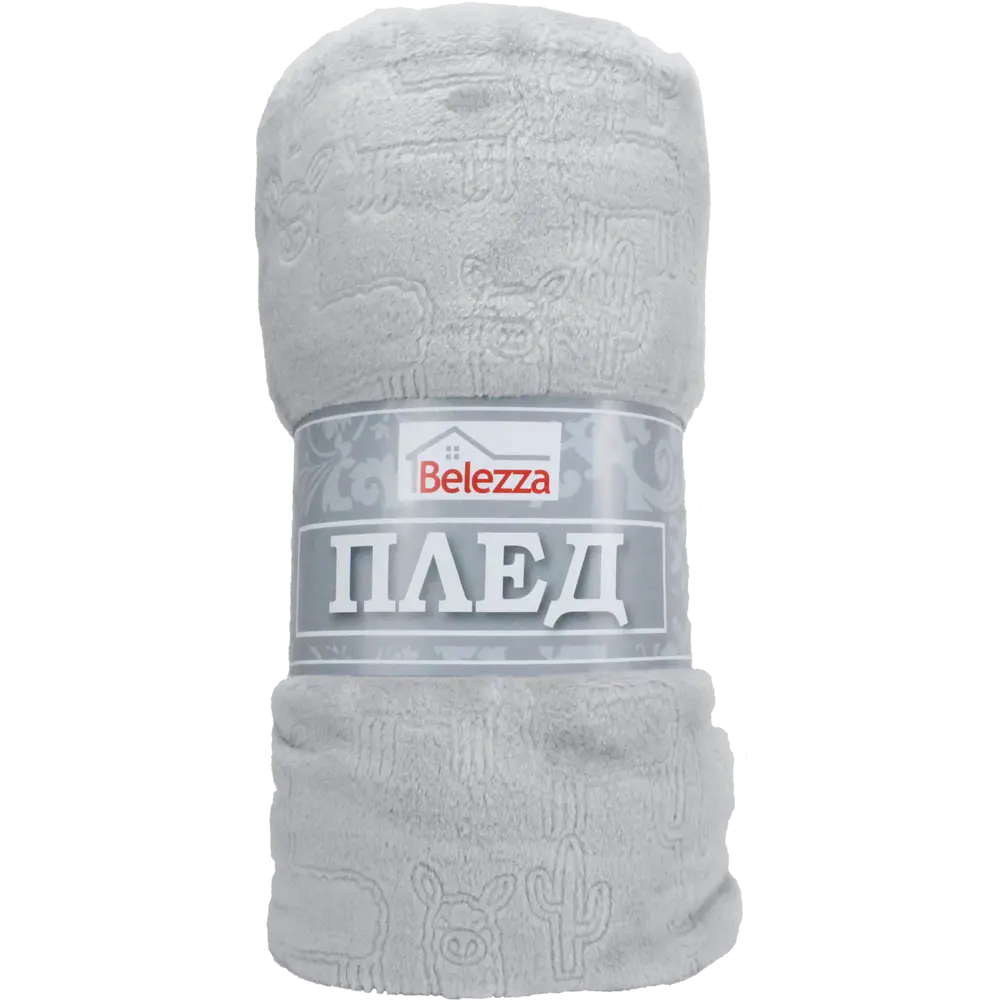 Фото Плед «Ламы», 140x200 см, фланель, цвет серый Фото Плед «Ламы», 140x200 см, фланель, цвет серый