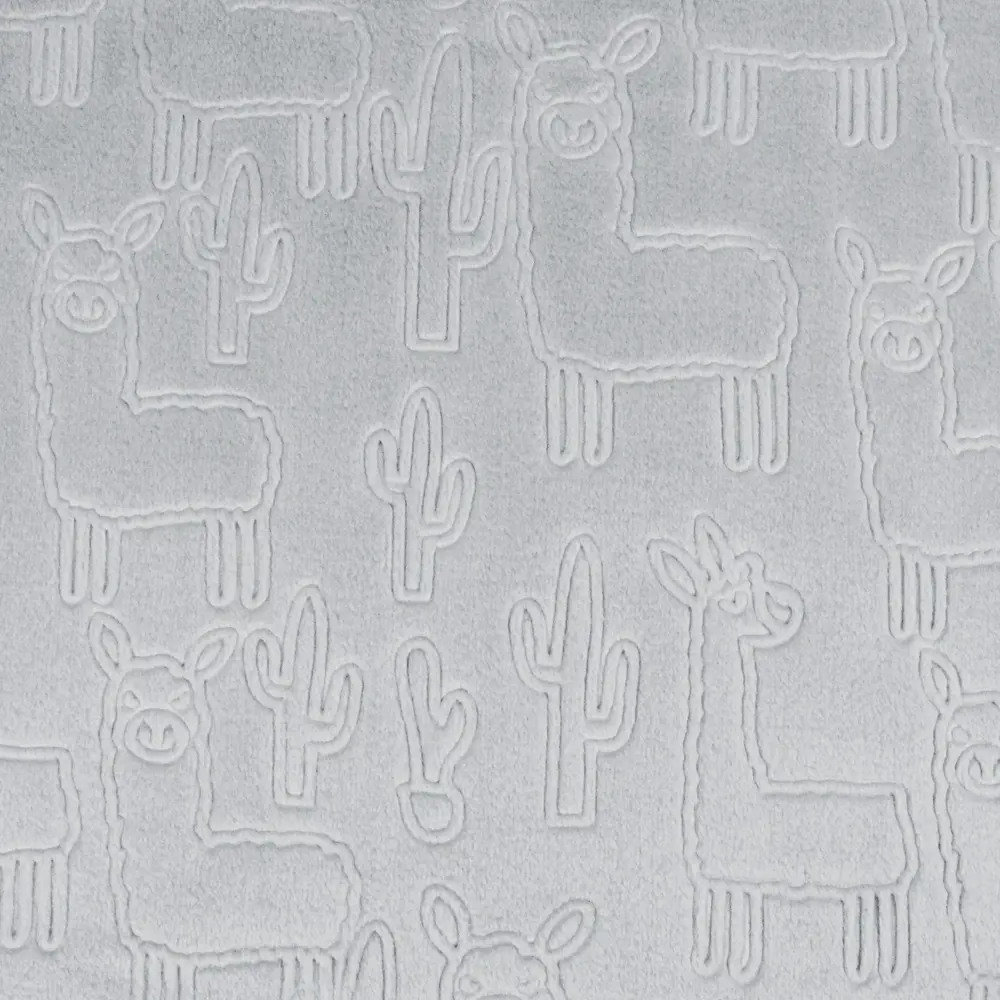 Фото 2 Плед «Ламы», 140x200 см, фланель, цвет серый Фото 2 Плед «Ламы», 140x200 см, фланель, цвет серый