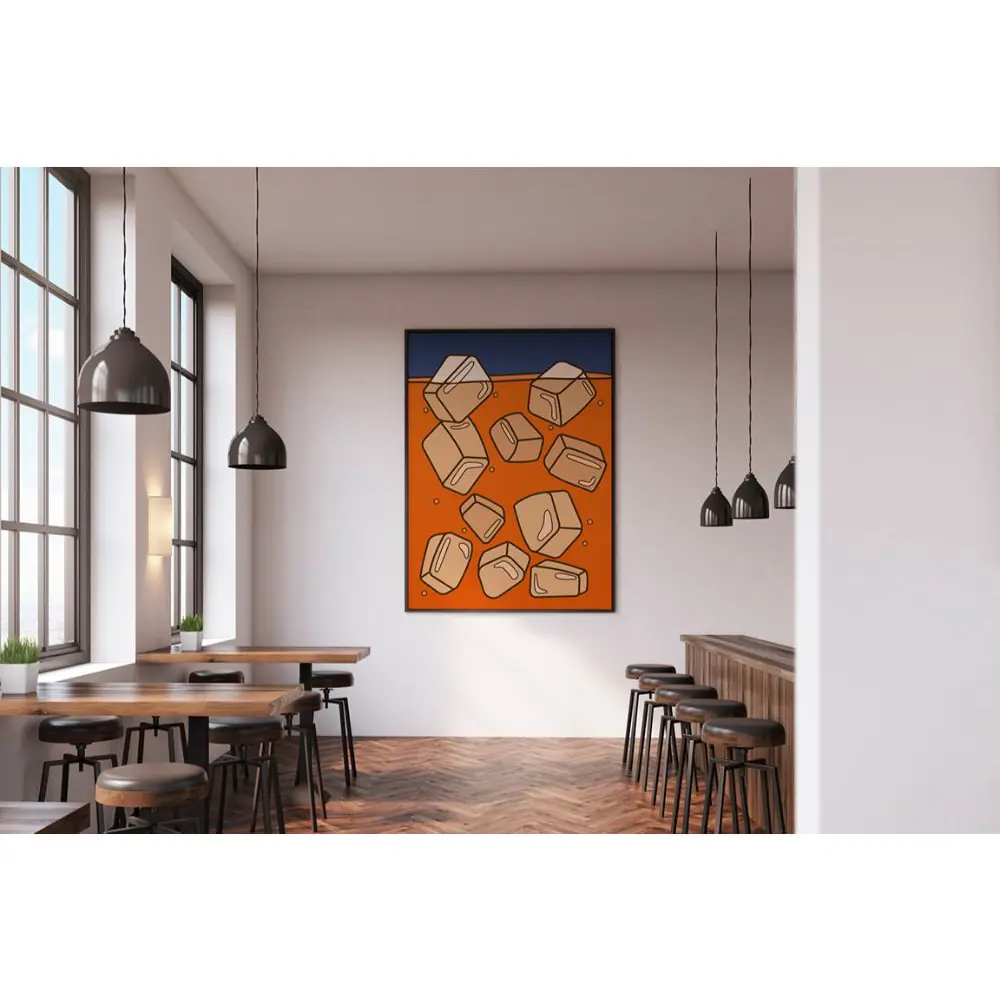 Фото Постер в раме ПростоПостер Лёд 260580075509, 50x70 см