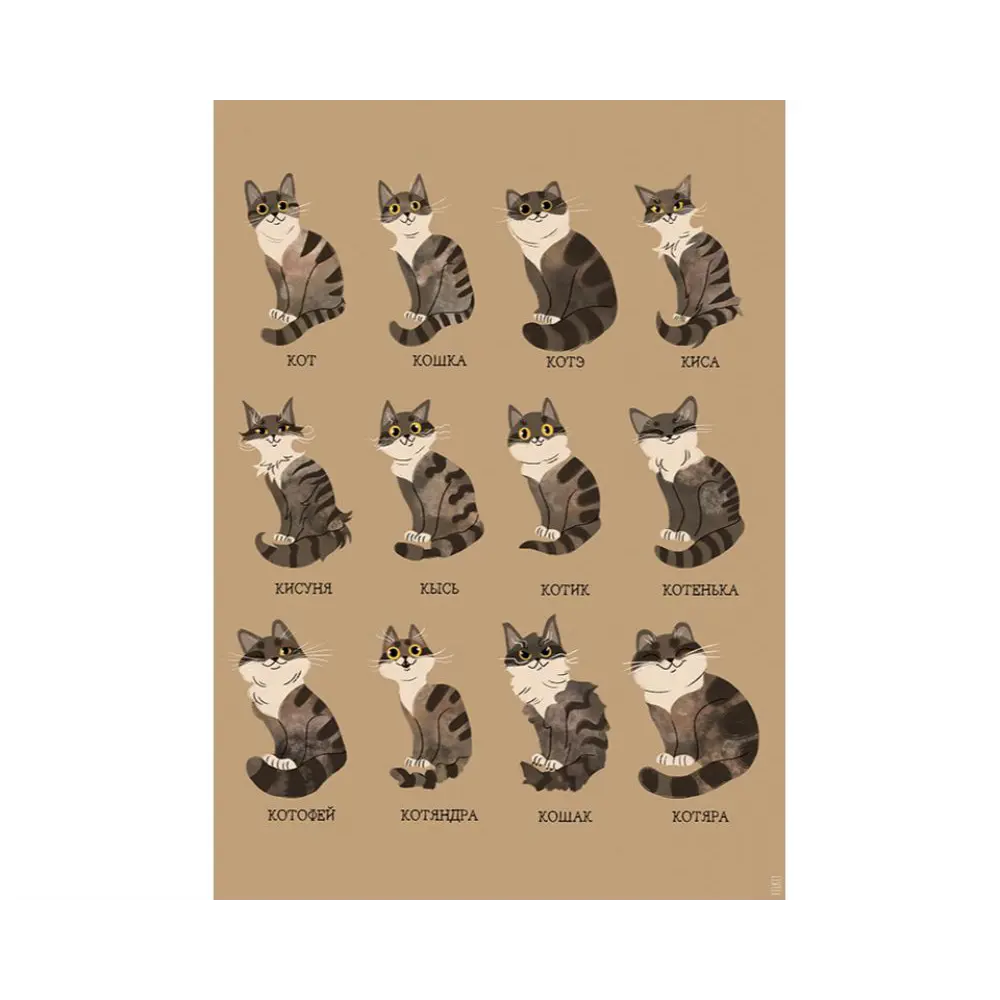 Фото 2 Постер в раме ПростоПостер Коты 428310189814, 60x90 см