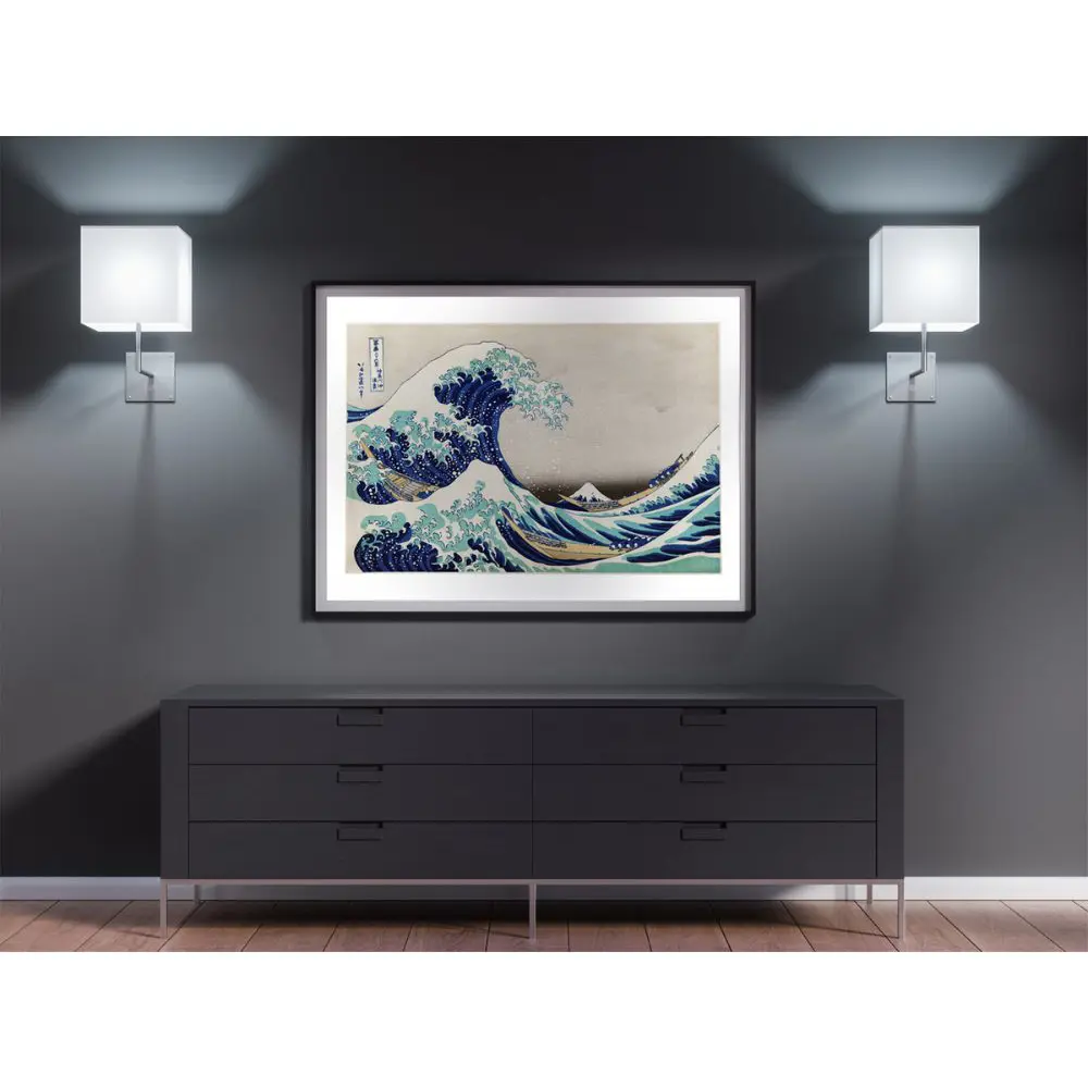 Фото Постер в раме ПростоПостер Большая волна в Канагаве 417014964392, 60x90 см