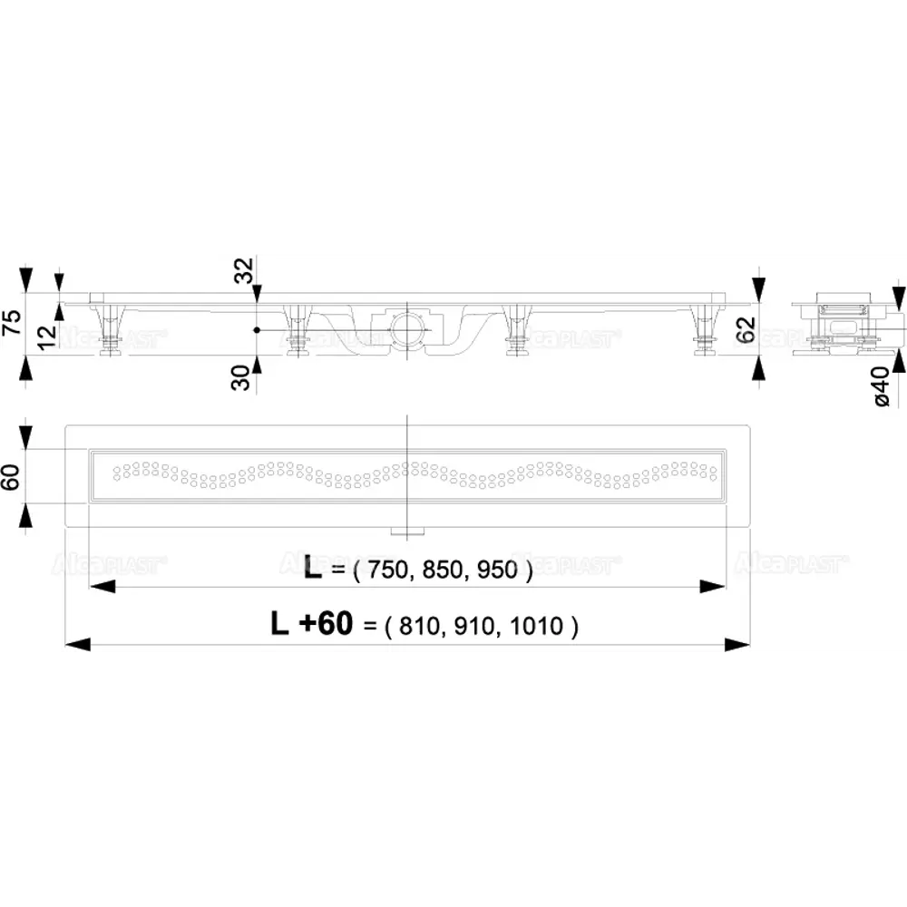 Фото 2 Трап для душа AlcaPlast APZ8-750M Фото 2 Трап для душа AlcaPlast APZ8-750M