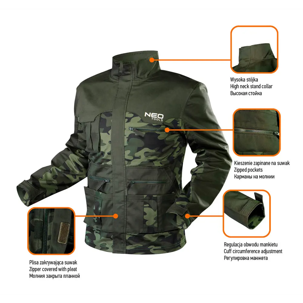 Фото 12 Куртка рабочая Neo Camo цвет камуфляжный размер XL/56 рост 188-194 см Фото 12 Куртка рабочая Neo Camo цвет камуфляжный размер XL/56 рост 188-194 см