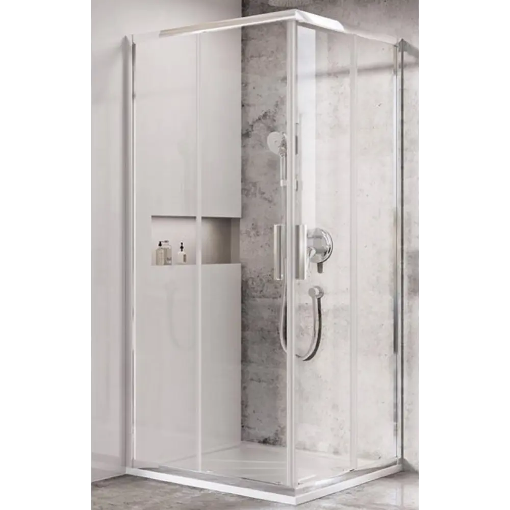 Фото Душевой уголок Ravak Blix Slim BLSRV2-80 см блестящий профиль, прозрачное стекло X1LM40C00Z1 Фото Душевой уголок Ravak Blix Slim BLSRV2-80 см блестящий профиль, прозрачное стекло X1LM40C00Z1
