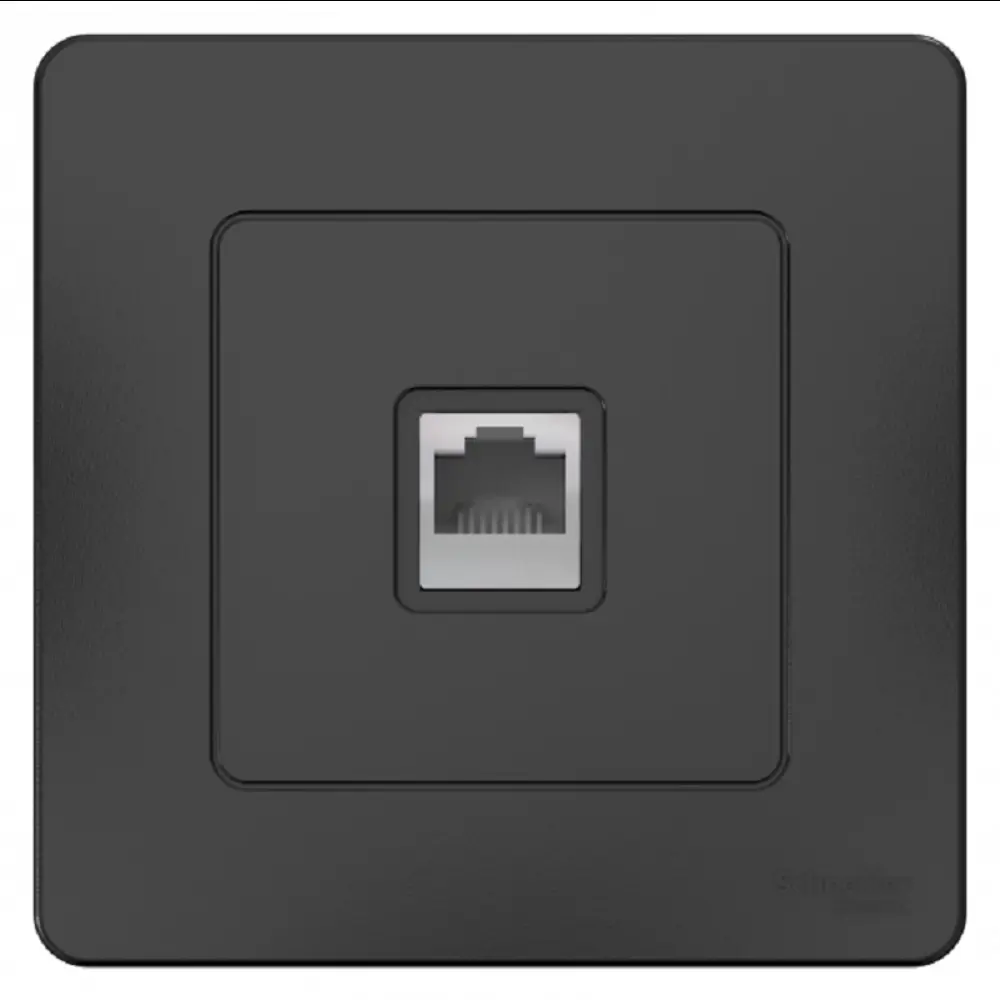 Фото Розетка компьютерная встраиваемая Schneider Electric Blanca RJ45 UTP cat 5e цвет антрацит Фото Розетка компьютерная встраиваемая Schneider Electric Blanca RJ45 UTP cat 5e цвет антрацит