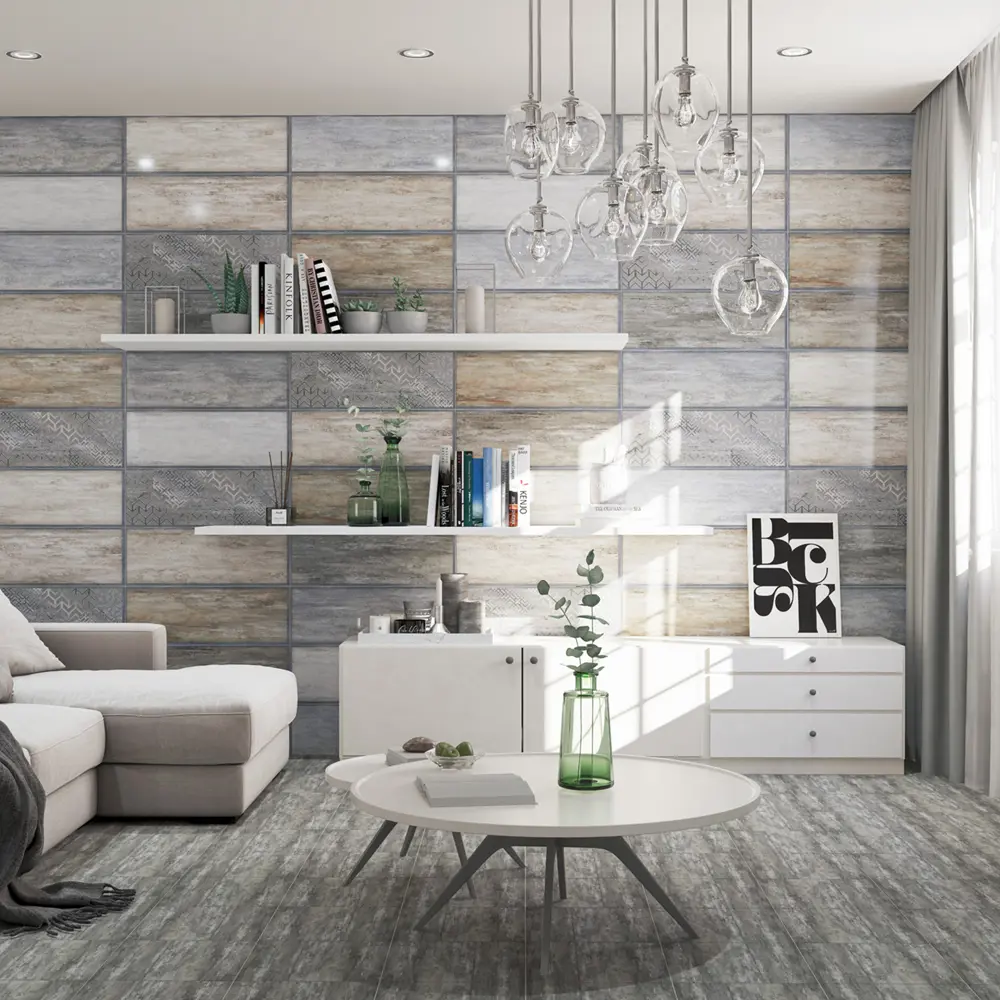 Фото 3 Плитка настенная Old Tjikko 25.1x70.9 см 1.25 м² цвет серо-коричневый