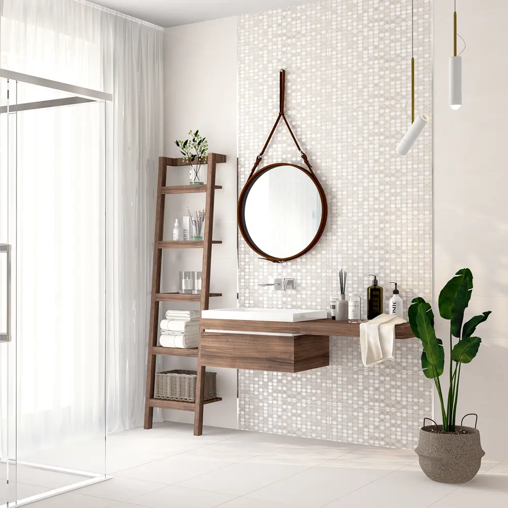 Фото 4 Плитка напольная Malwiya Милк 42x42 см 1.23 м² цвет белый Фото 4 Плитка напольная Malwiya Милк 42x42 см 1.23 м² цвет белый