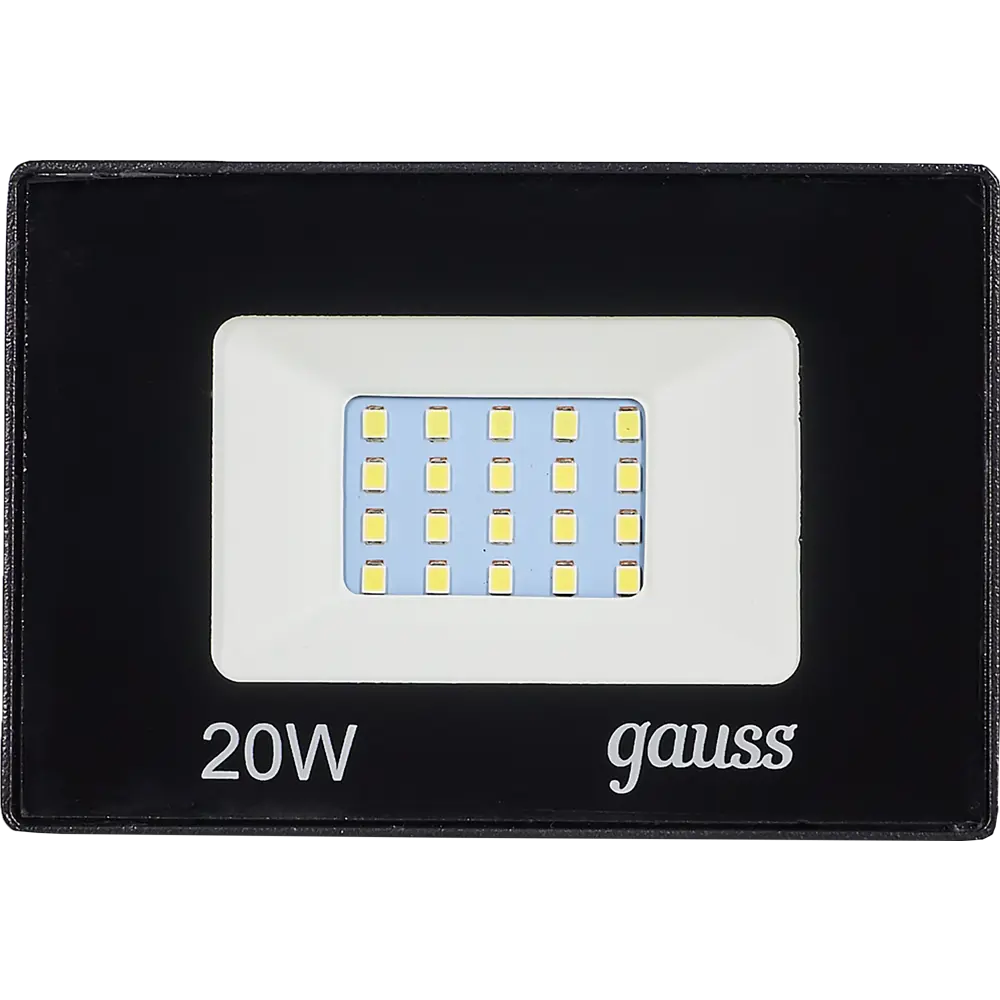 Фото 3 Прожектор светодиодный уличный Gauss Basic 20 Вт 6500К IP65, цвет чёрный Фото 3 Прожектор светодиодный уличный Gauss Basic 20 Вт 6500К IP65, цвет чёрный