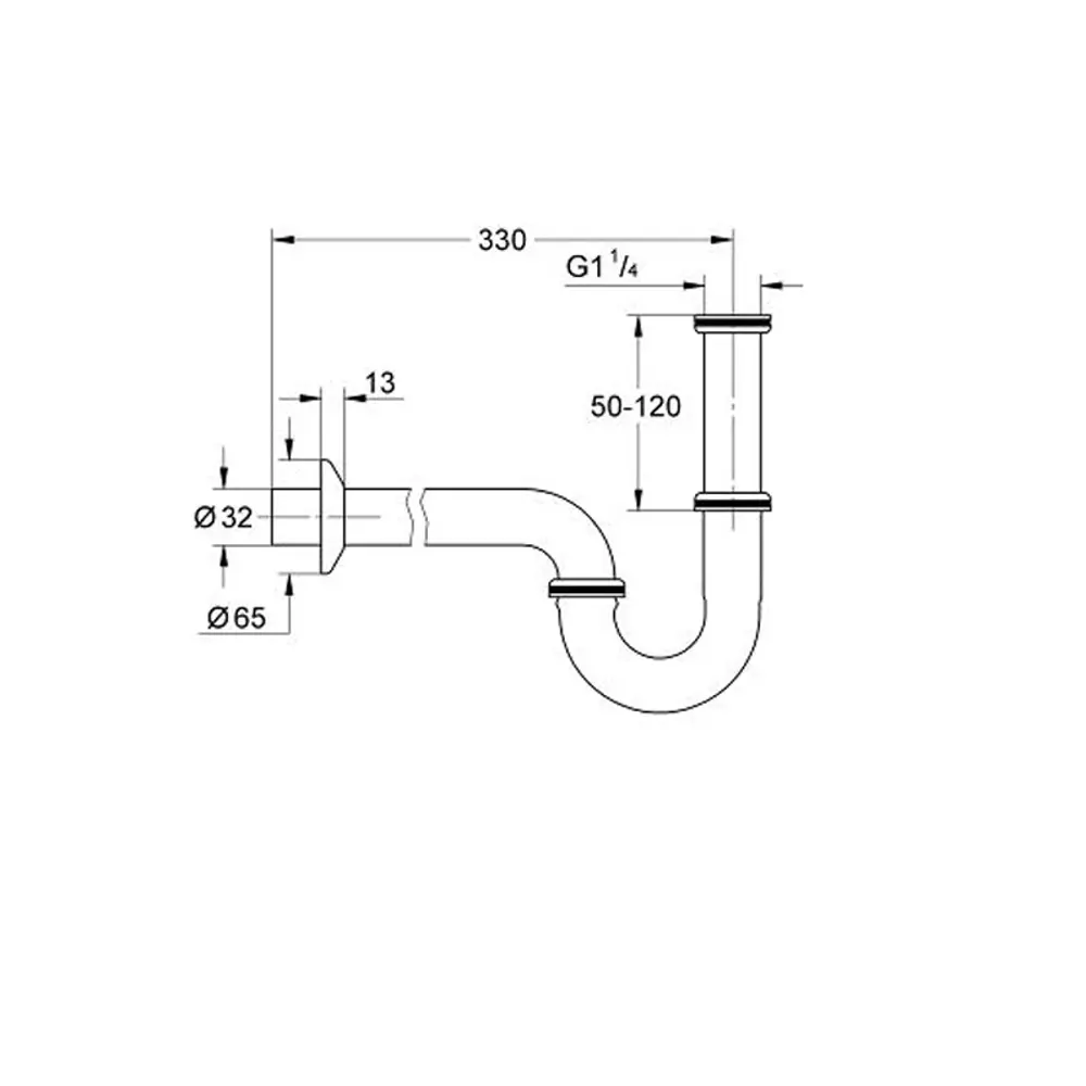 Фото 2 Сифон для биде Grohe 28961000Gr Фото 2 Сифон для биде Grohe 28961000Gr