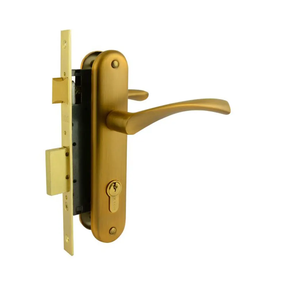 Фото Замок врезной Нора-М N100-70 Л 16139 цвет матовое кофе